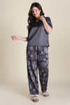 Zivame Satin Sleepwear Set - Vapor Blue — thumbnail 2
